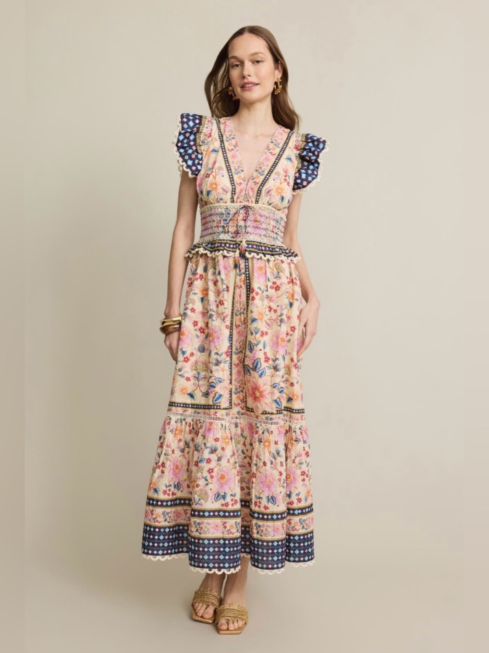 FARM Rio Multi Superbloom Tapestry Maxi Dress Size Small - Picture 3 of 13